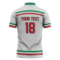 Italy Hockey Custom Zipper Polo Shirt Italia Hockey Pride Vintage White