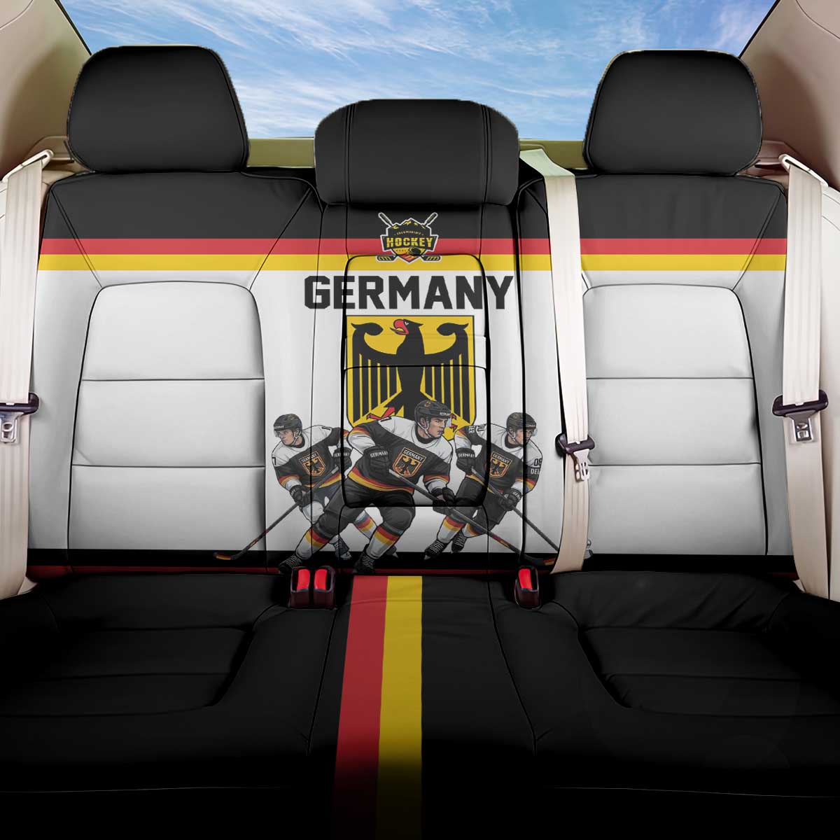 Germany Hockey Back Car Seat Cover German Eagle Hockey Pride
