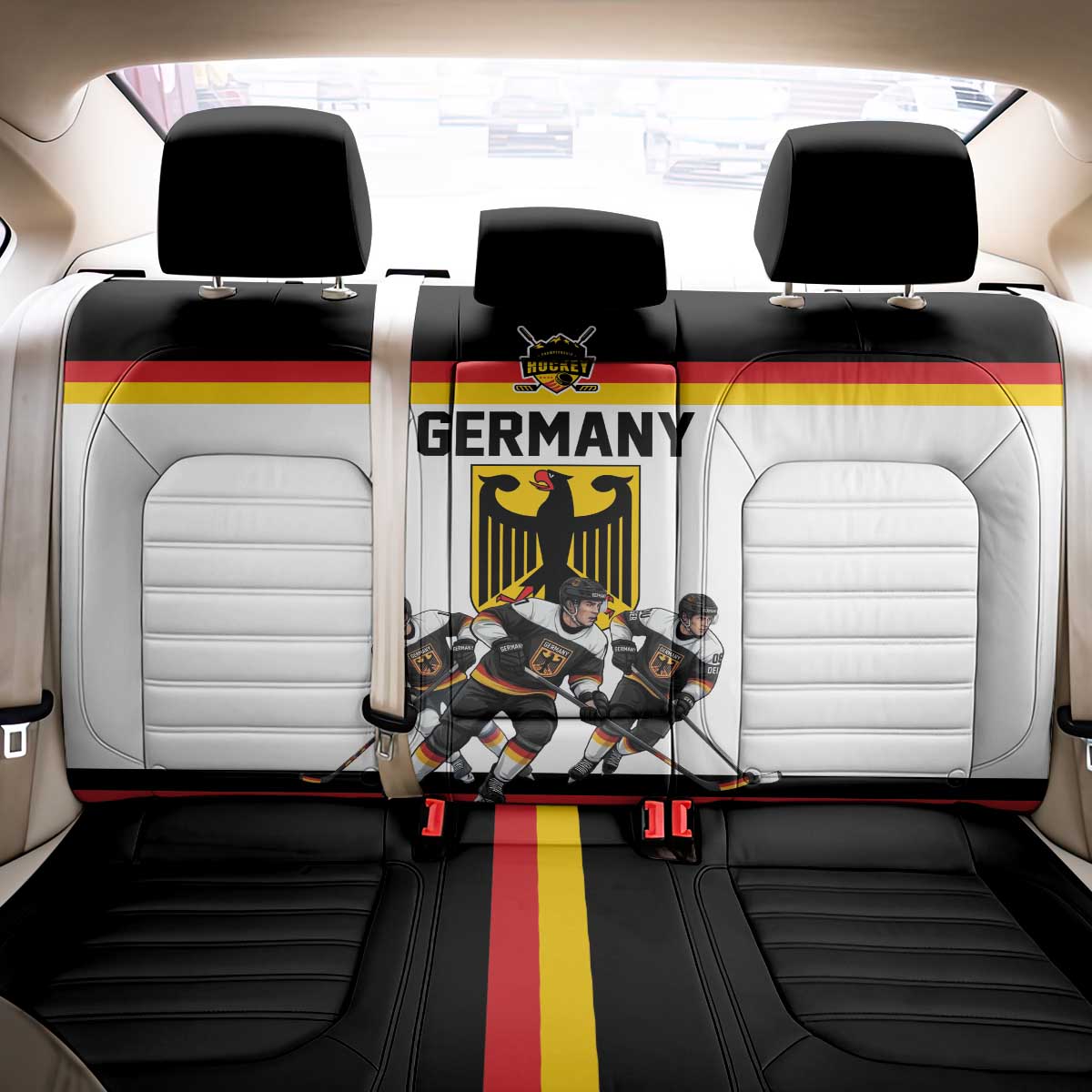 Germany Hockey Back Car Seat Cover German Eagle Hockey Pride