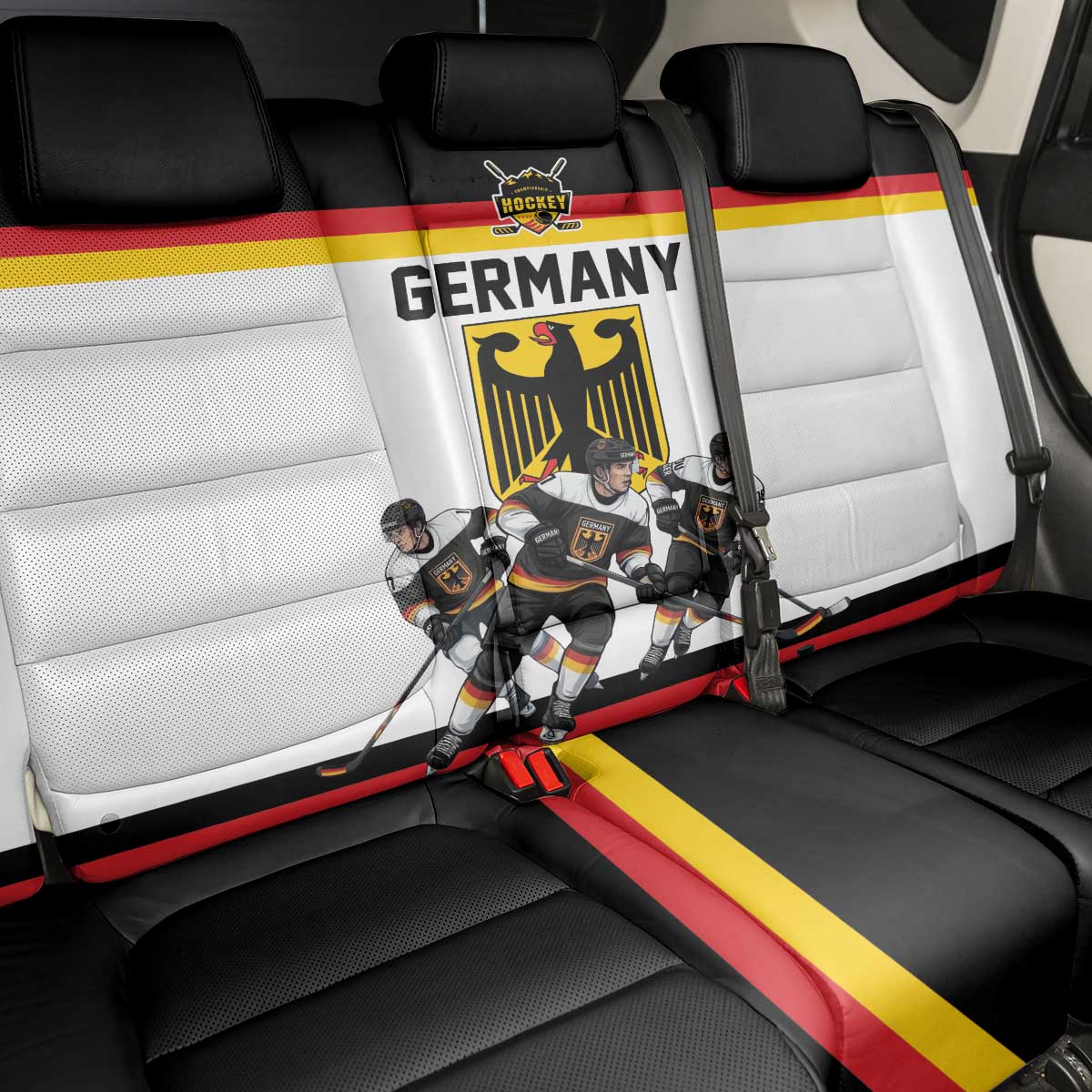Germany Hockey Back Car Seat Cover German Eagle Hockey Pride