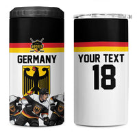 Germany Hockey Custom 4 in 1 Can Cooler Tumbler German Eagle Hockey Pride
