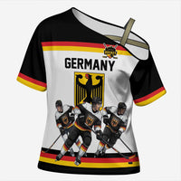 Germany Hockey Custom Cross Shoulder Shirt German Eagle Hockey Pride