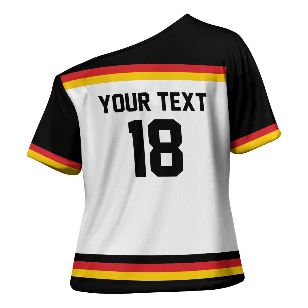 Germany Hockey Custom Cross Shoulder Shirt German Eagle Hockey Pride