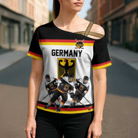 Germany Hockey Custom Cross Shoulder Shirt German Eagle Hockey Pride