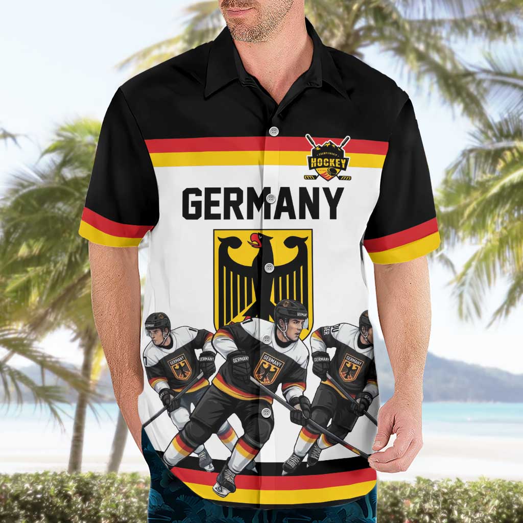 Germany Hockey Custom Hawaiian Shirt German Eagle Hockey Pride