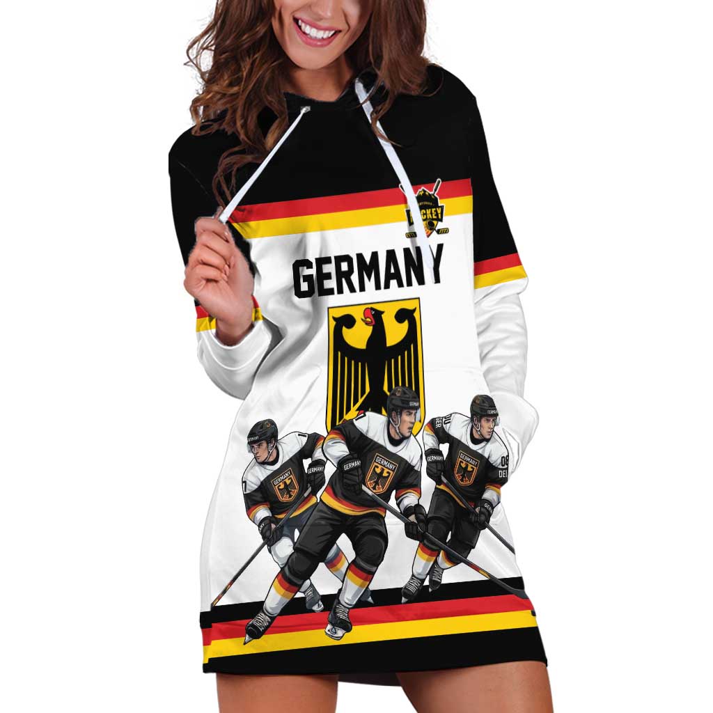 Germany Hockey Custom Hoodie Dress German Eagle Hockey Pride