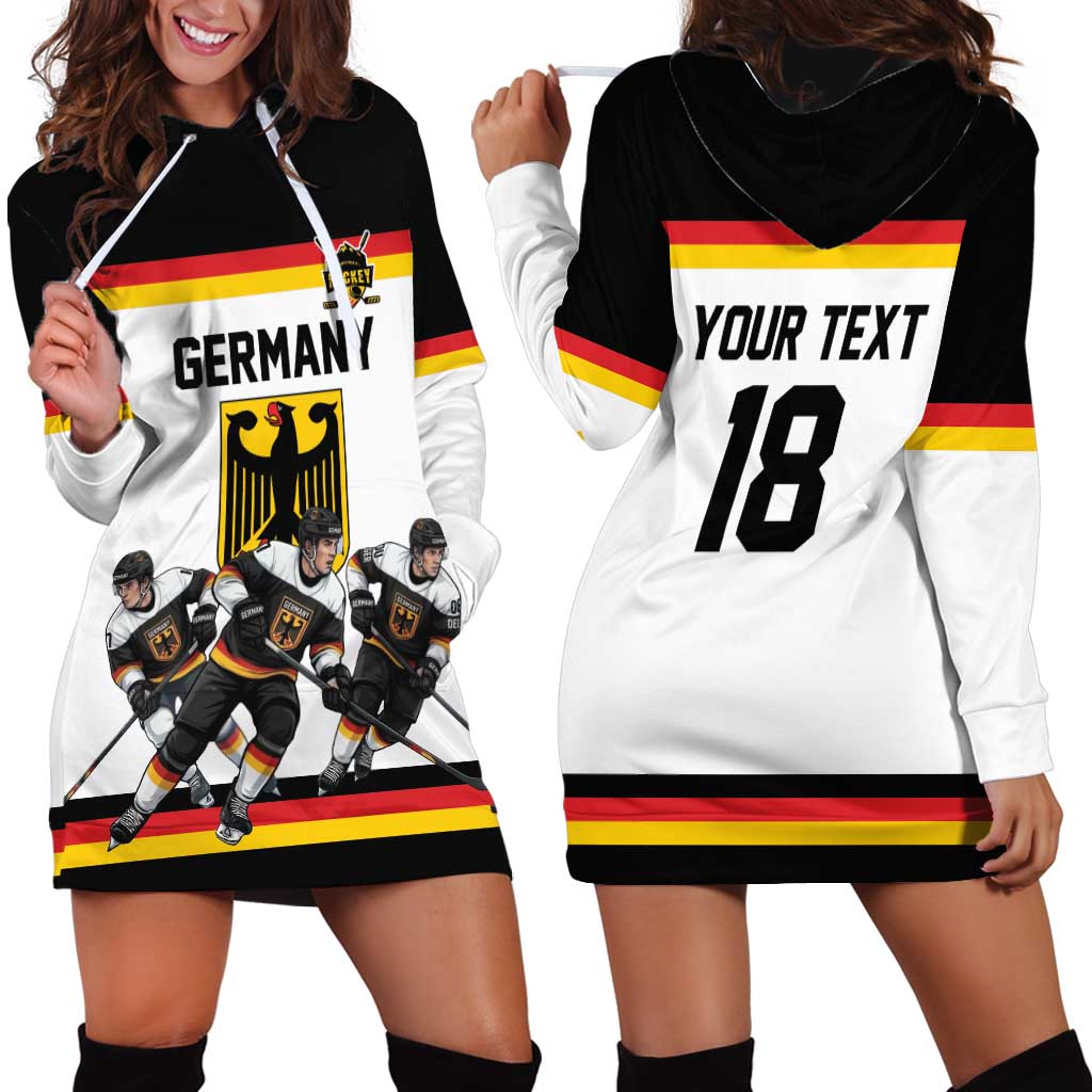 Germany Hockey Custom Hoodie Dress German Eagle Hockey Pride