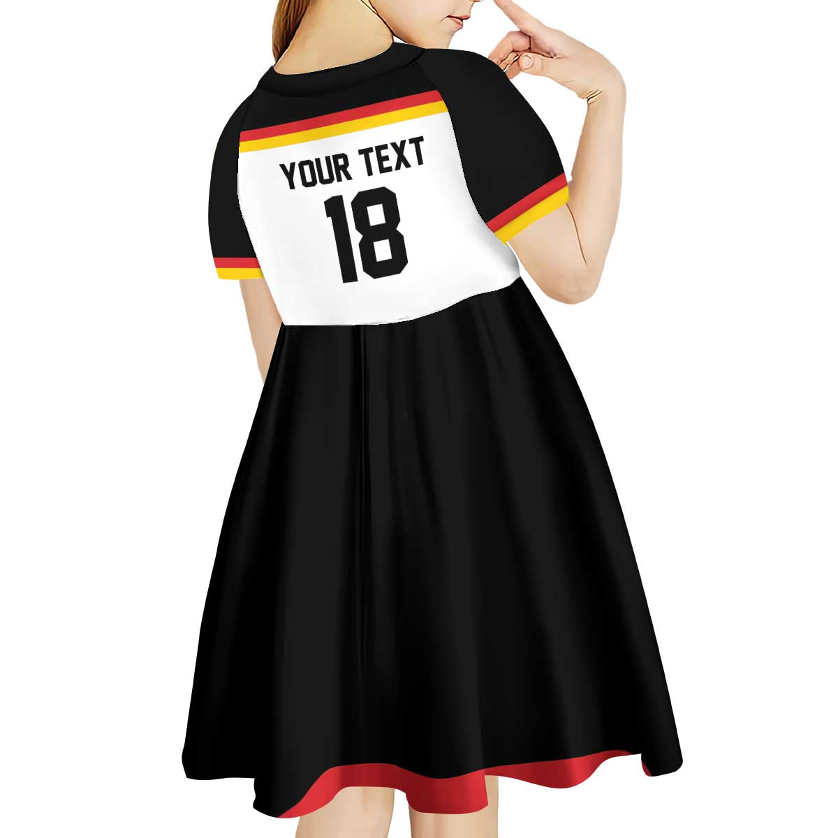 Germany Hockey Custom Kid Short Sleeve Dress German Eagle Hockey Pride