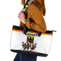 Germany Hockey Leather Tote Bag German Eagle Hockey Pride