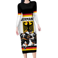 Germany Hockey Custom Long Sleeve Bodycon Dress German Eagle Hockey Pride