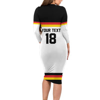 Germany Hockey Custom Long Sleeve Bodycon Dress German Eagle Hockey Pride