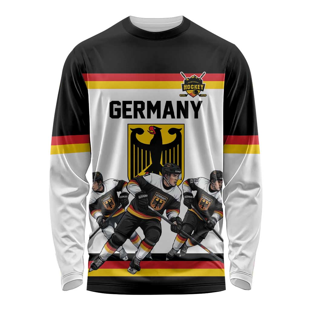 Germany Hockey Custom Long Sleeve Shirt German Eagle Hockey Pride