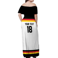 Germany Hockey Custom Off Shoulder Maxi Dress German Eagle Hockey Pride