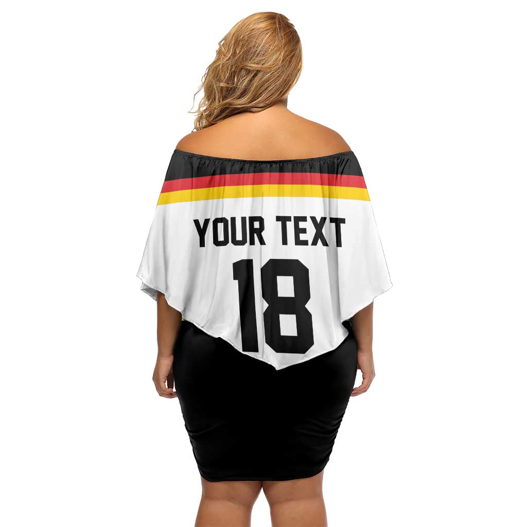 Germany Hockey Custom Off Shoulder Short Dress German Eagle Hockey Pride