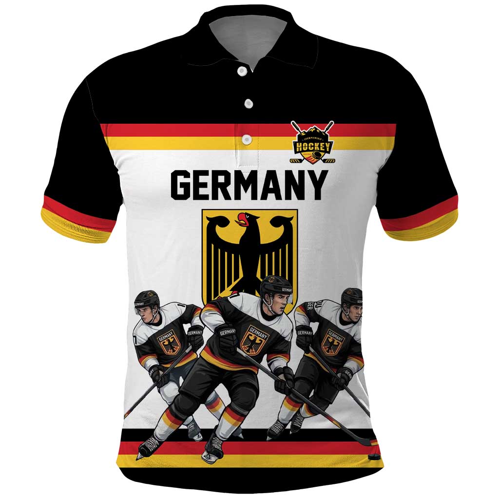 Germany Hockey Custom Polo Shirt German Eagle Hockey Pride