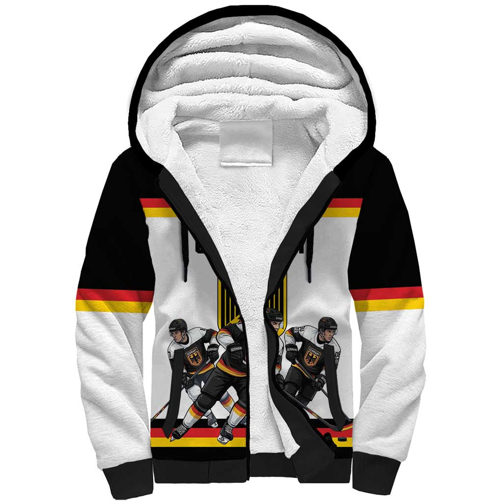 Germany Hockey Custom Sherpa Hoodie German Eagle Hockey Pride