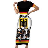 Germany Hockey Custom Short Sleeve Bodycon Dress German Eagle Hockey Pride