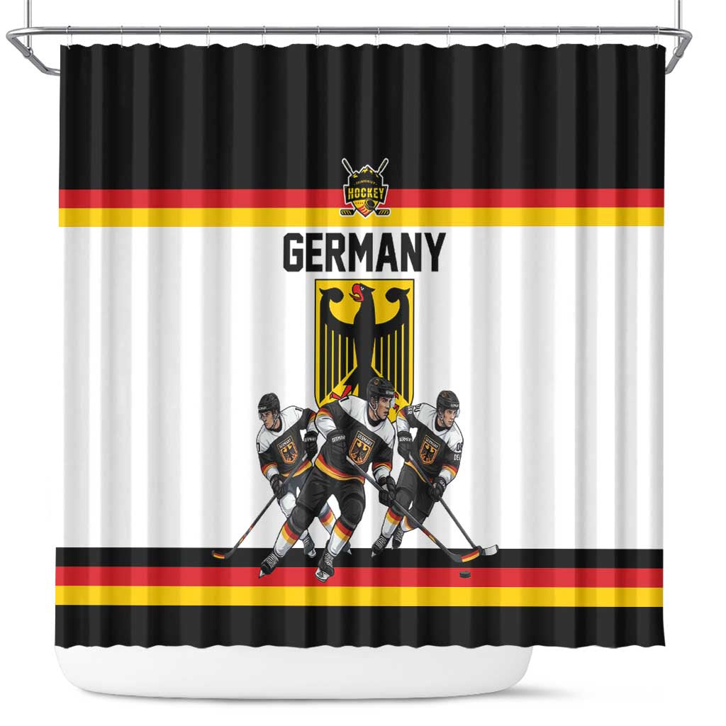 Germany Hockey Shower Curtain German Eagle Hockey Pride