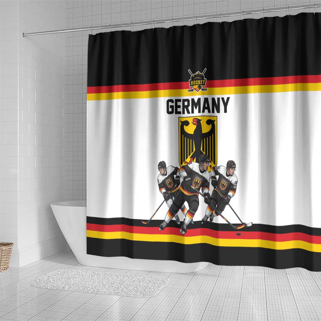 Germany Hockey Shower Curtain German Eagle Hockey Pride