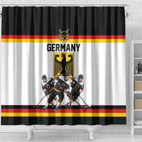 Germany Hockey Shower Curtain German Eagle Hockey Pride