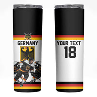 Germany Hockey Custom Skinny Tumbler German Eagle Hockey Pride