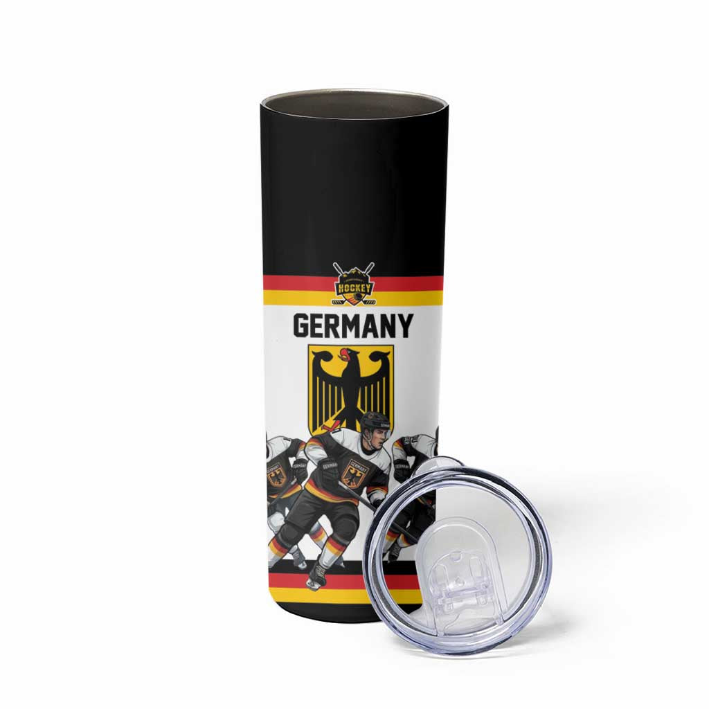 Germany Hockey Custom Skinny Tumbler German Eagle Hockey Pride