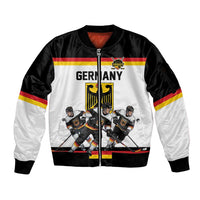Germany Hockey Custom Sleeve Zip Bomber Jacket German Eagle Hockey Pride