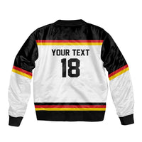 Germany Hockey Custom Sleeve Zip Bomber Jacket German Eagle Hockey Pride