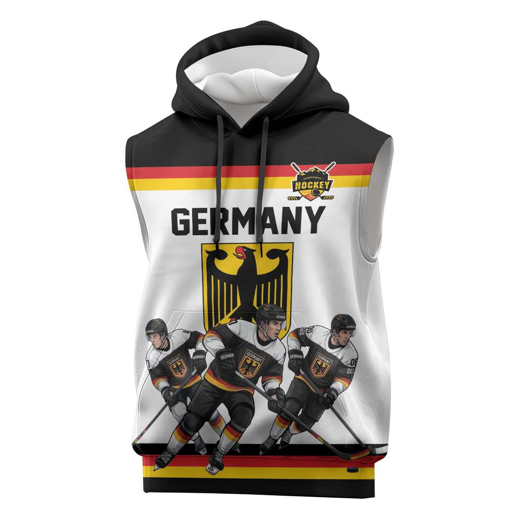 Germany Hockey Custom Sleeveless Hoodie German Eagle Hockey Pride
