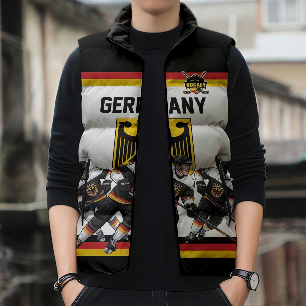 Germany Hockey Custom Sleeveless Puffer Jacket German Eagle Hockey Pride