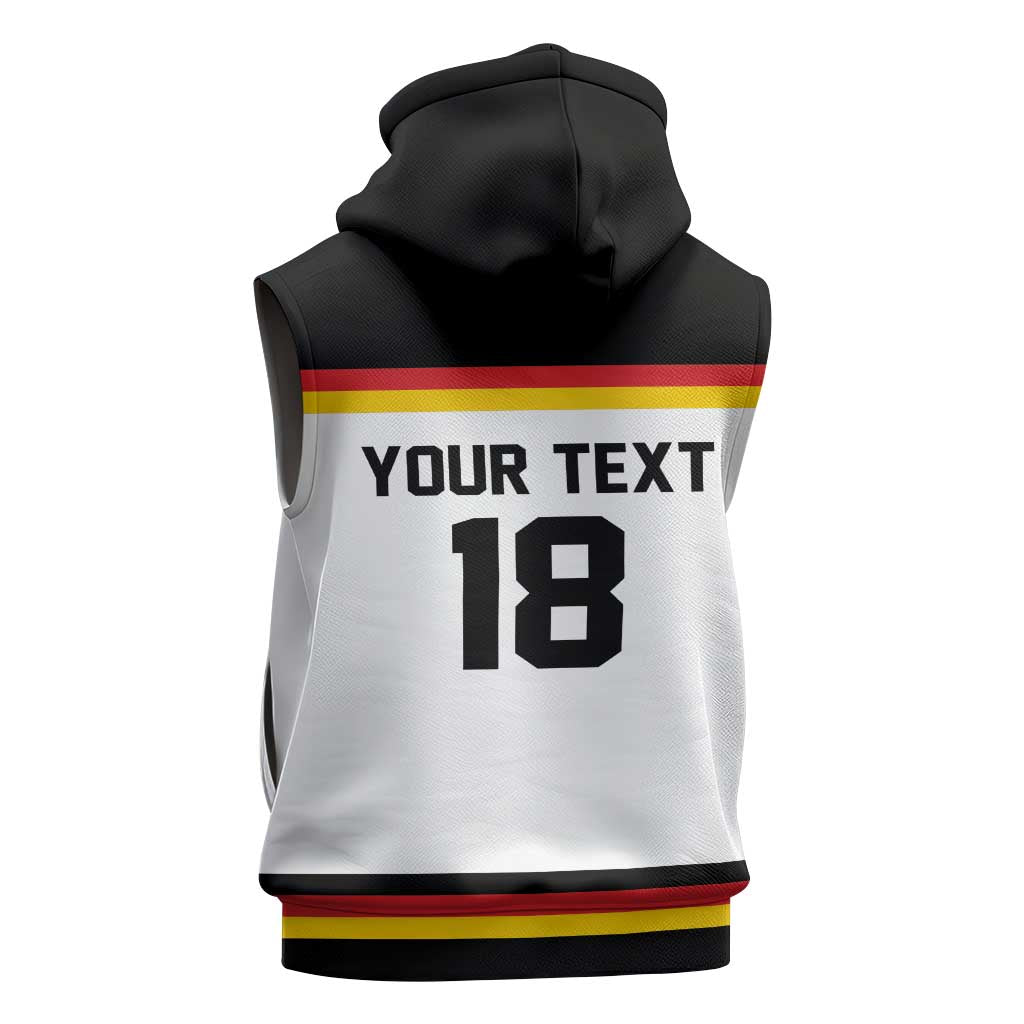 Germany Hockey Custom Sleeveless Zip Hoodie German Eagle Hockey Pride