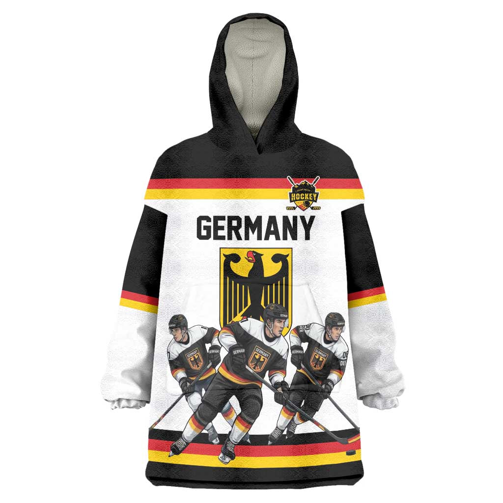 Germany Hockey Custom Wearable Blanket Hoodie German Eagle Hockey Pride
