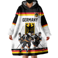 Germany Hockey Custom Wearable Blanket Hoodie German Eagle Hockey Pride