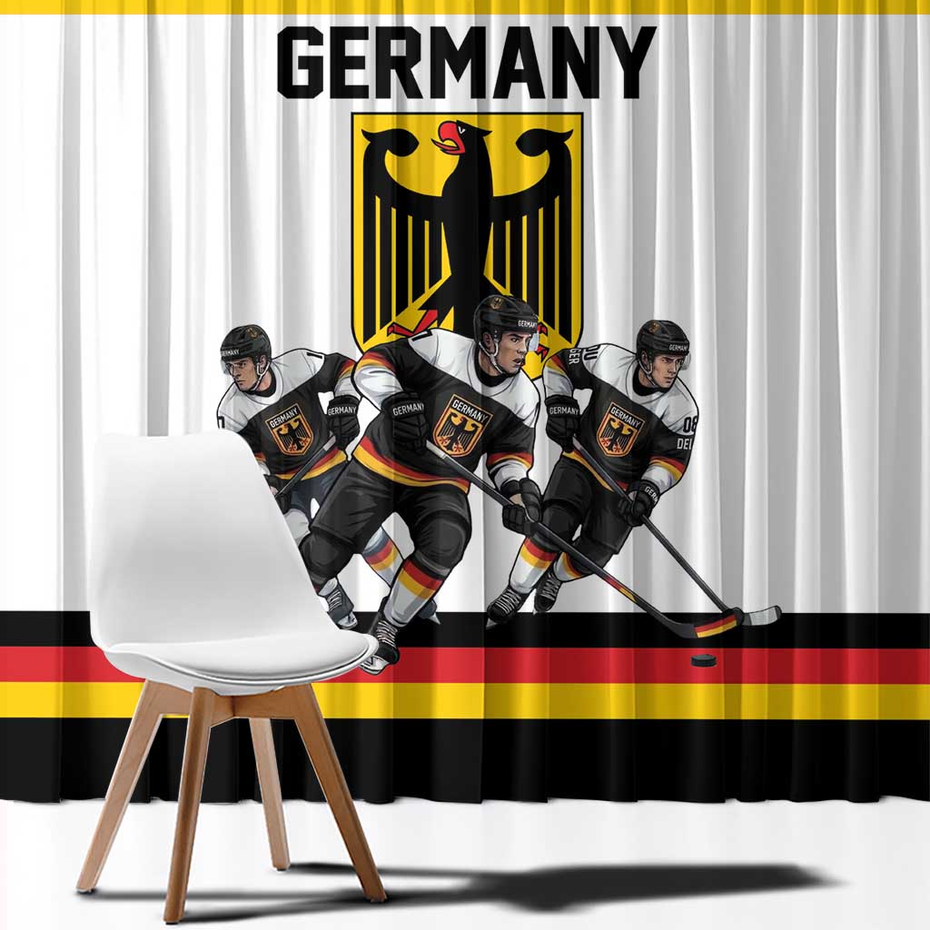 Germany Hockey Window Curtain German Eagle Hockey Pride