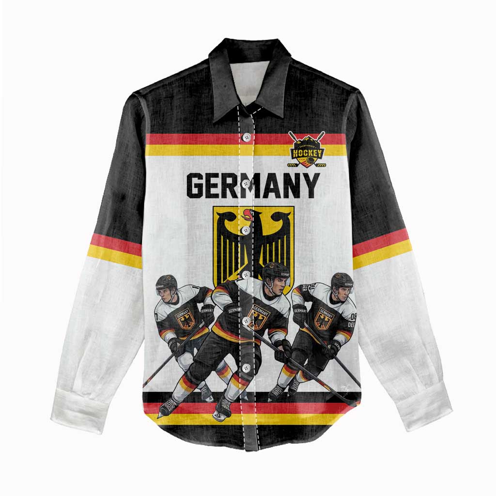 Germany Hockey Custom Women Casual Shirt German Eagle Hockey Pride