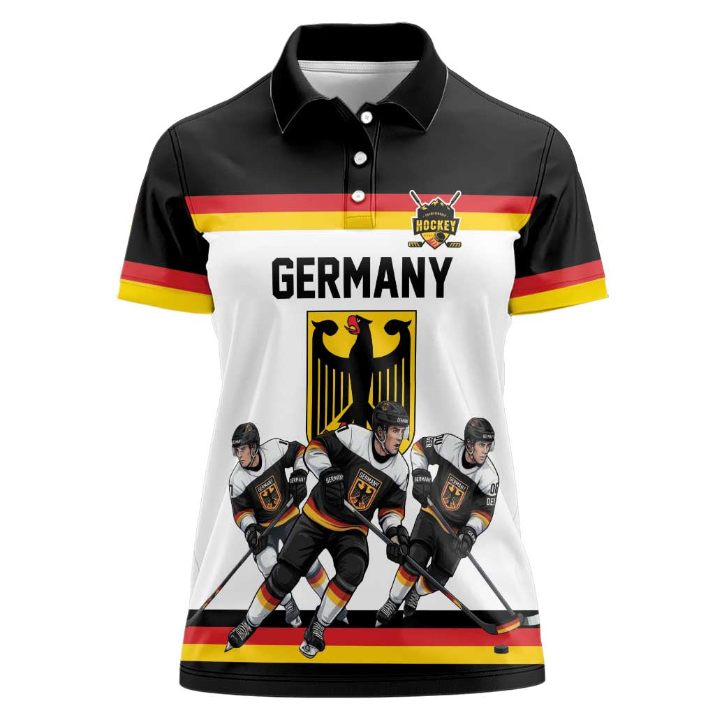 Germany Hockey Custom Women Polo Shirt German Eagle Hockey Pride