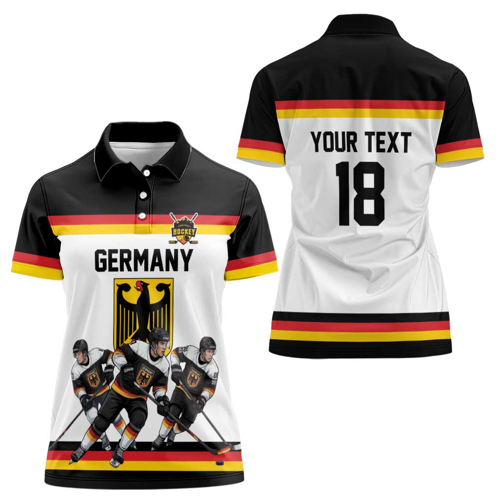 Germany Hockey Custom Women Polo Shirt German Eagle Hockey Pride