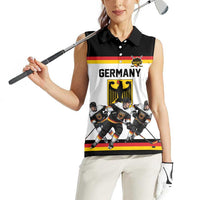 Germany Hockey Custom Women Sleeveless Polo Shirt German Eagle Hockey Pride