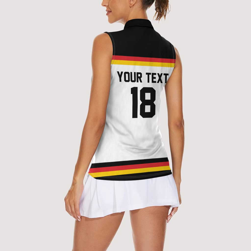 Germany Hockey Custom Women Sleeveless Polo Shirt German Eagle Hockey Pride