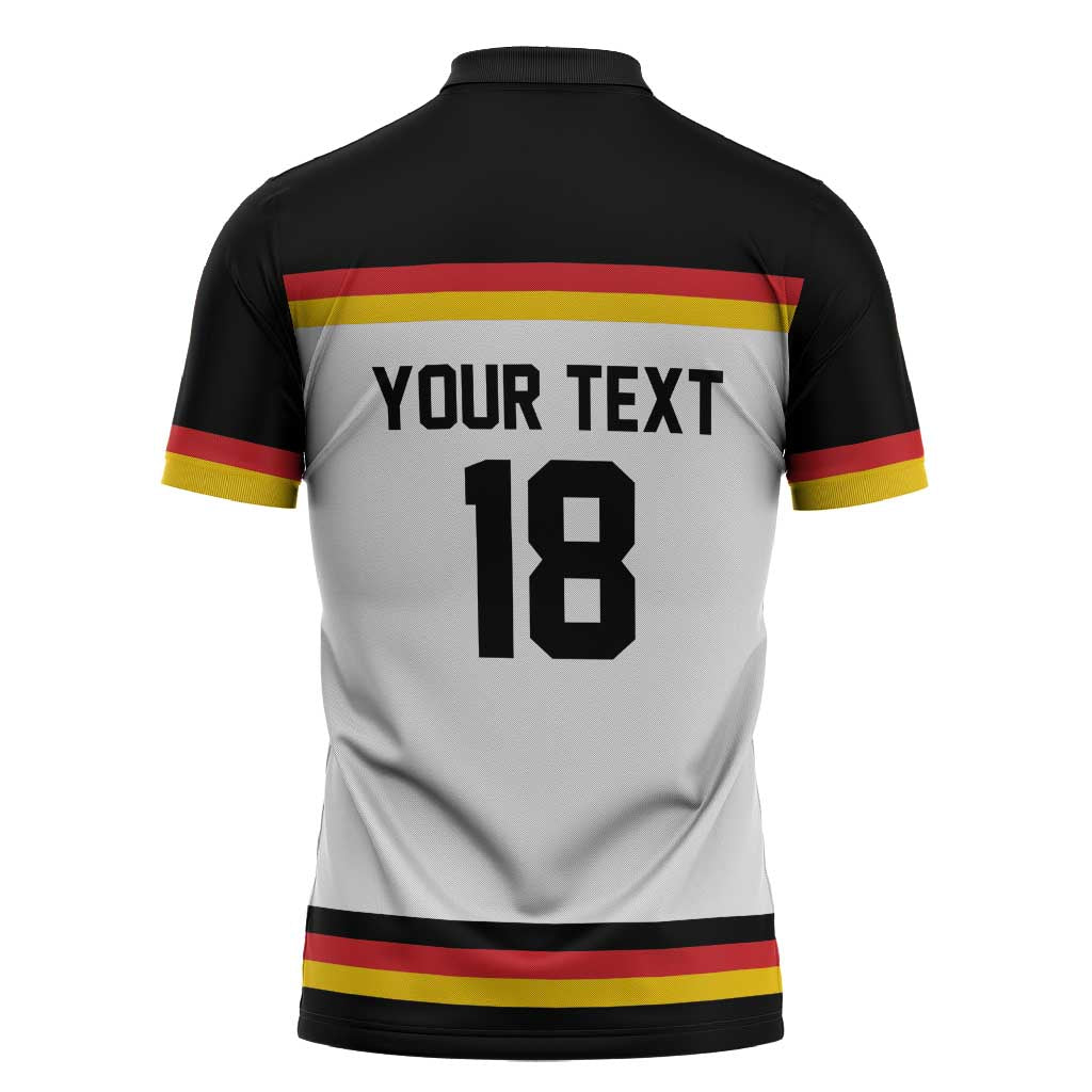 Germany Hockey Custom Zipper Polo Shirt German Eagle Hockey Pride