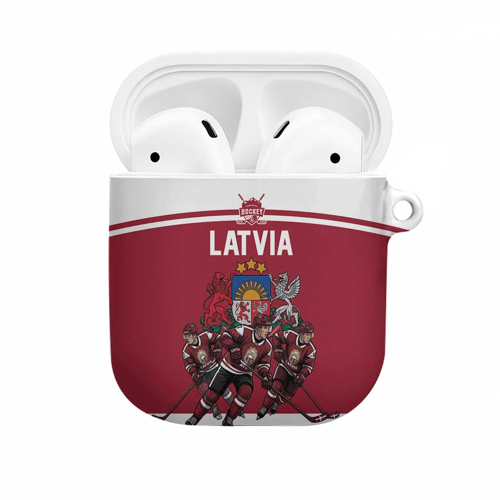 Latvia Hockey Pride AirPods Case Baltic Ice Warriors