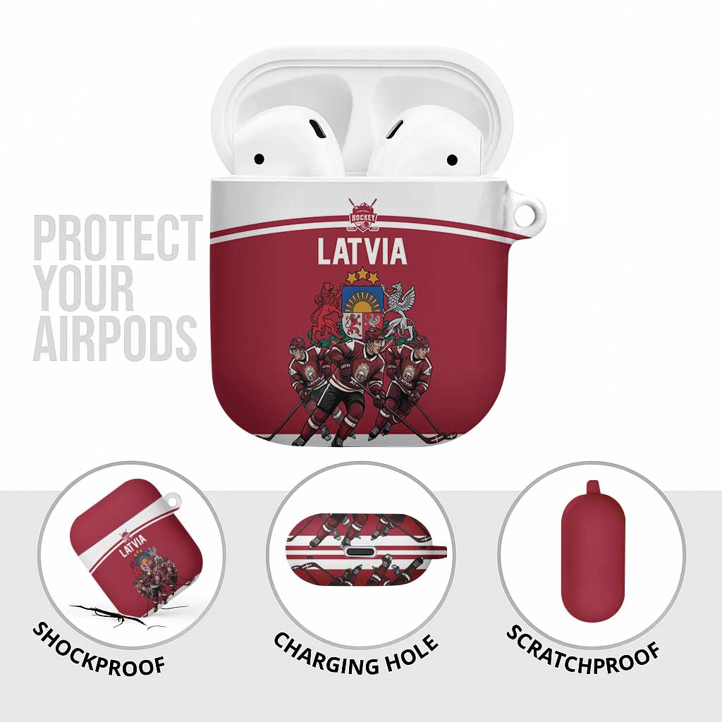 Latvia Hockey Pride AirPods Case Baltic Ice Warriors