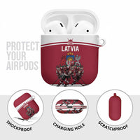 Latvia Hockey Pride AirPods Case Baltic Ice Warriors