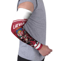 Latvia Hockey Pride Custom Arm Sleeves Baltic Ice Warriors