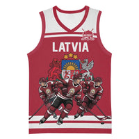 Latvia Hockey Pride Custom Basketball Jersey Baltic Ice Warriors