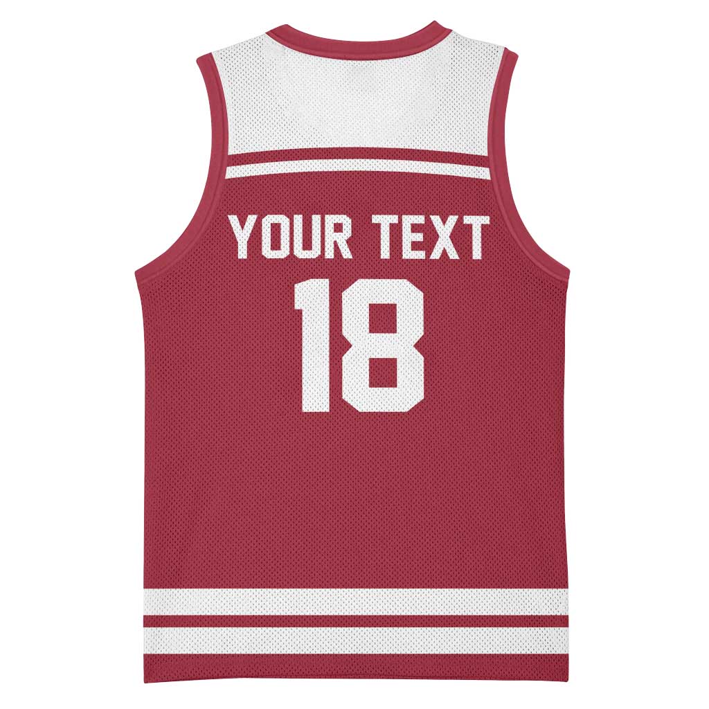 Latvia Hockey Pride Custom Basketball Jersey Baltic Ice Warriors