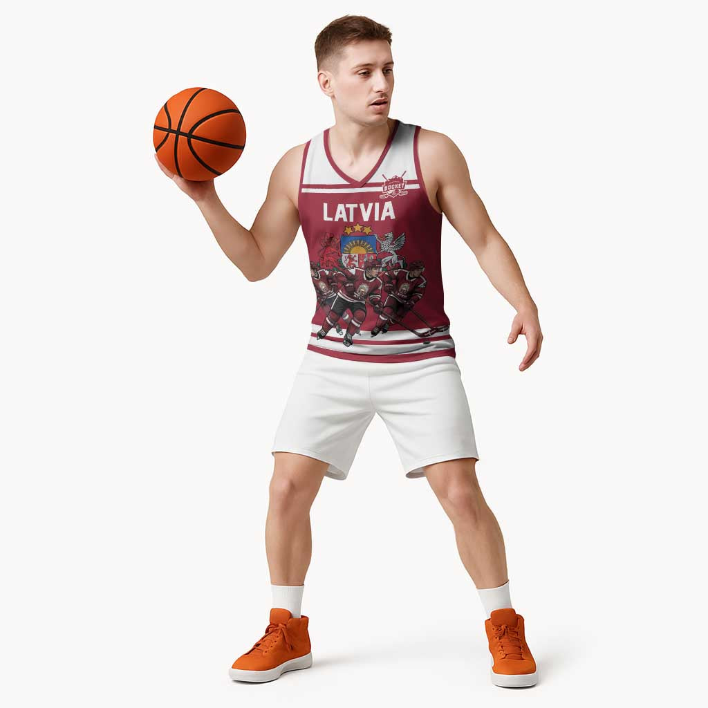 Latvia Hockey Pride Custom Basketball Jersey Baltic Ice Warriors
