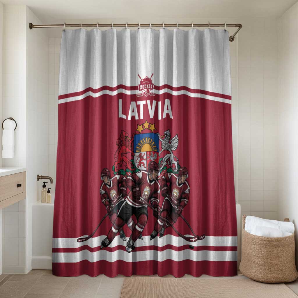 Latvia Hockey Pride Bathroom Set Baltic Ice Warriors