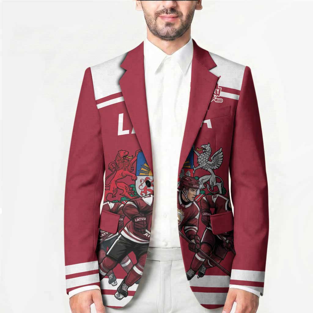 Latvia Hockey Pride Custom Blazer Baltic Ice Warriors