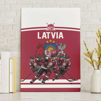 Latvia Hockey Pride Canvas Wall Art Baltic Ice Warriors